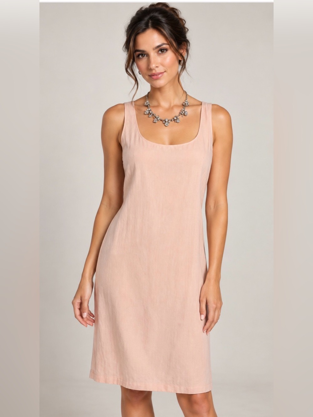 Emanuel Ungaro soft pink linen dress, SZ 8
